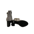 Grey Leather Women Boot