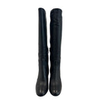Black Leather Women Boot