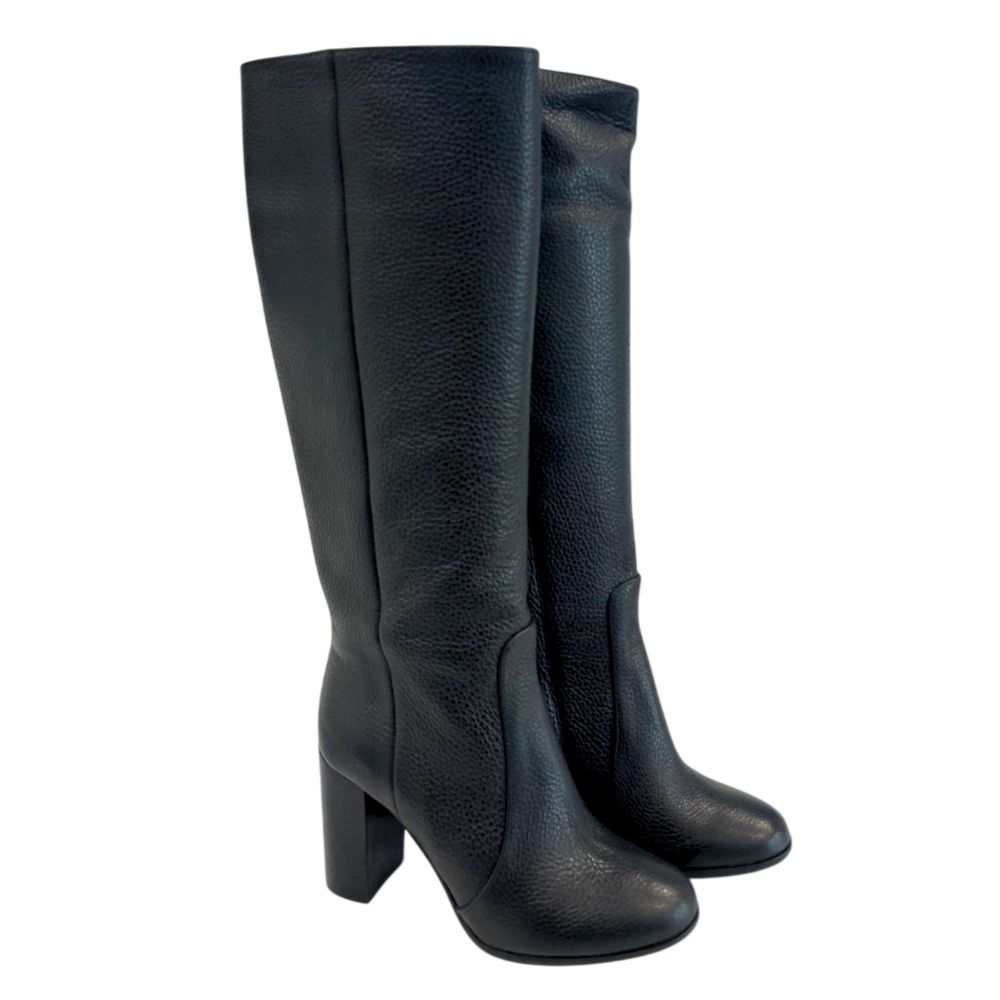 Black Leather Women Boot