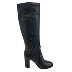 Black Leather Women Boot