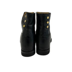 Black Leather Women Boot