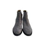 Grey Leather Women Boot