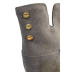 Grey Leather Women Boot