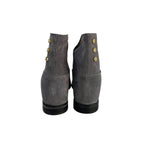 Grey Leather Women Boot