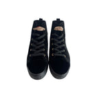 Black Leather Women Sneaker