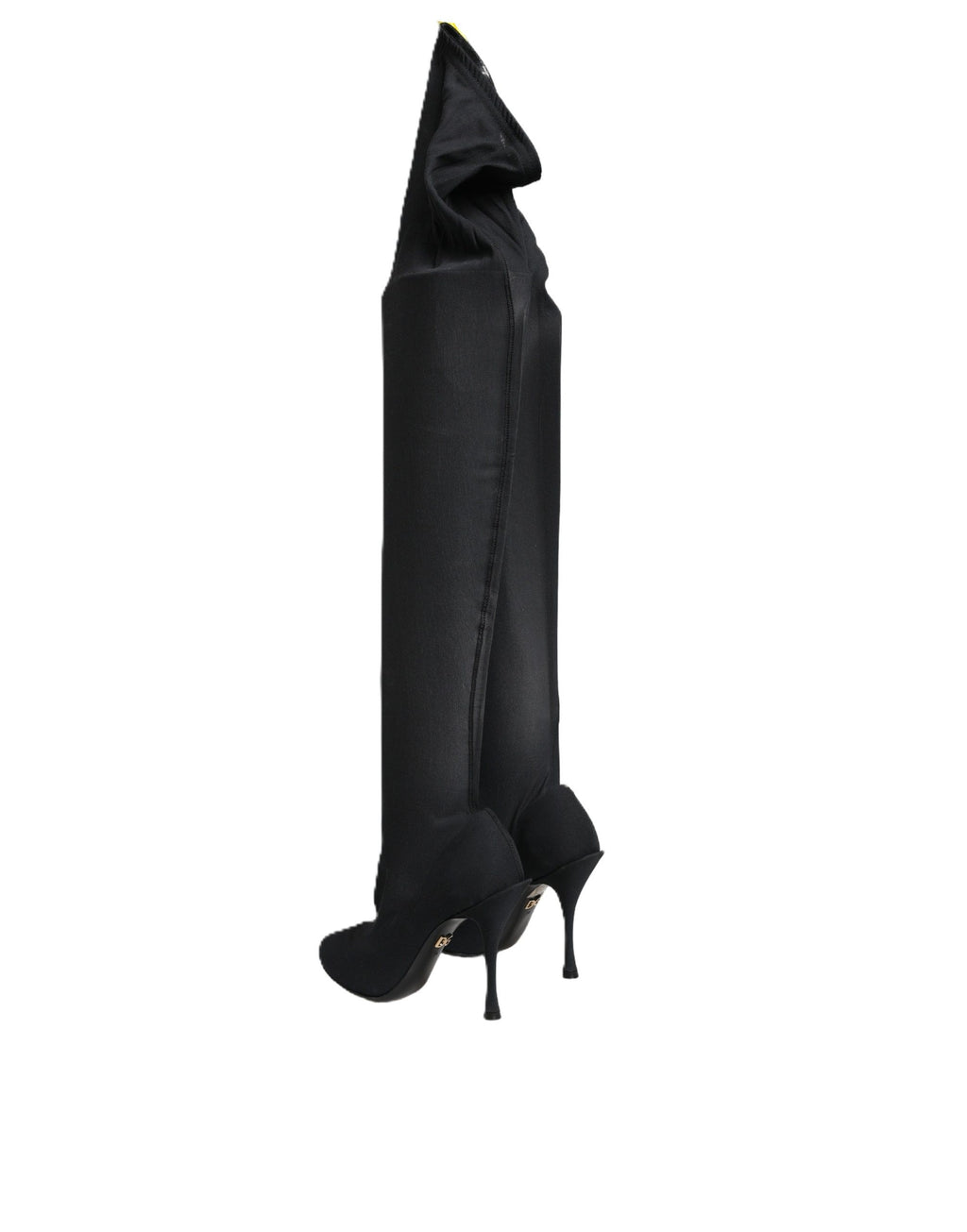 Black Stretch Socks Knee High Boots Shoes