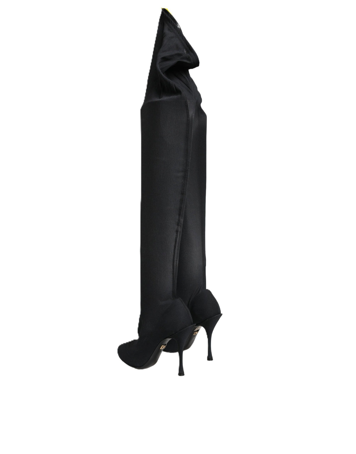Black Stretch Socks Knee High Boots Shoes