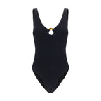 Black Polyamide One-Piece Swimsuit