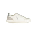 "White Polyurethane Women's Sneaker"