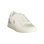 "White Polyurethane Women's Sneaker"