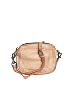 Beige Vintage Leather Logo Plaque Shoulder Borse Men Bag