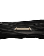 Black Nylon Brass Plate Bumbag Waist Fanny Pack Men Bag