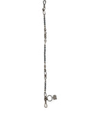 Silver Tone Chain Signature DG Logo Pendant Necklace