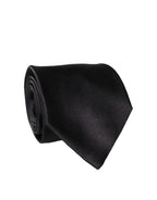 Brown Logo Embroidery Silk Adjustable Men Necktie Tie