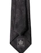 Black Solid 100% Silk Adjustable Men Tied Necktie Tie