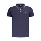 Blue Cotton Men's Polo Shirt