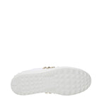 White Leather Low Top Sneakers