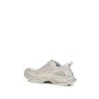 White Polyurethane Chunky Sneakers