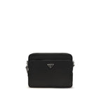 Black Recycled Polyamide Shoulder Bag
