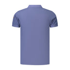 Blue Cotton Mens Polo