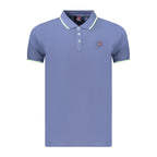 Blue Cotton Men's Polo Shirt