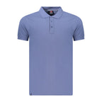 Blue Cotton Men's Polo Shirt