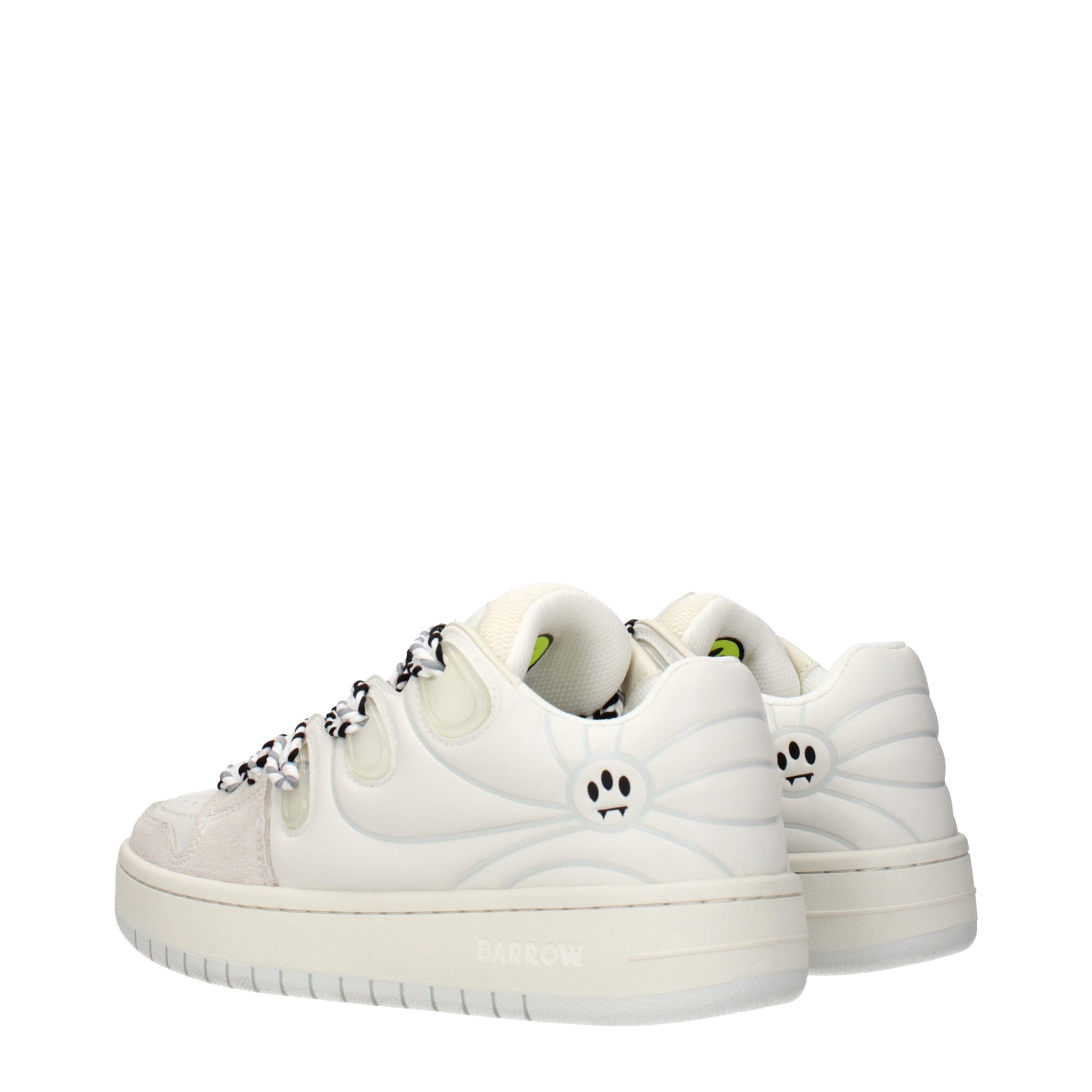 White Leather Low Top Sneakers