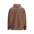 Brown Lamb Ovis Aries Aries Leather Jacket