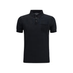 Black Cotton Polo Shirt