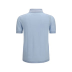 Blue Cotton Polo Shirt