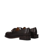 Brown Leather Slip-On Loafers