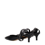 Black Leather High Heel Pumps