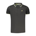 Black Polyester Men's Polo Shirt