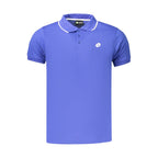 Blue Polyester Men's Polo Shirt