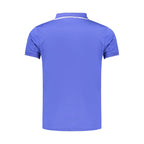 Blue Polyester Men's Polo Shirt