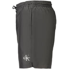 Black Polyester Men's Swimwear