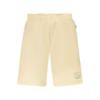 Beige Cotton Mens Short
