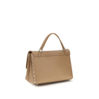 Beige Calf Leather Bos Taurus Handbag