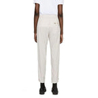 Gray Elastane Casual Pants