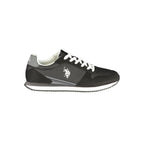 Black Polyurethane Men's Sneaker