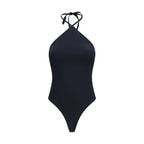 Black Polyamide One-Piece Swimsuit