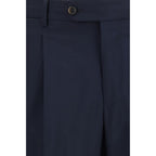 Blue Wool Oves Aries Casual Pants