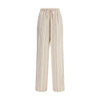 Multicolor Silk Casual Pants