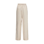 Multicolor Silk Casual Pants