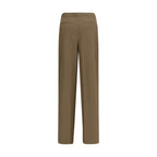 Brown Wool Oves Aries Casual Pants