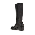 Black Calf Leather Bos Taurus Ankle Boots