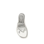 Silver Calf Leather Bos Taurus Stiletto Heel Sandals