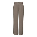 Beige Viscose Casual Pants