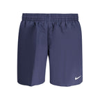 Blue Polyester Men's Swimwear