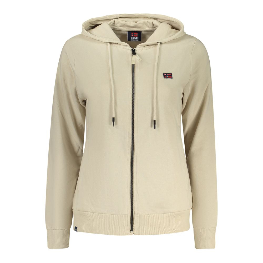 Beige Cotton Women's Sweatshirt